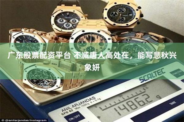 广东股票配资平台 不减唐人高处在，能写悲秋兴象妍