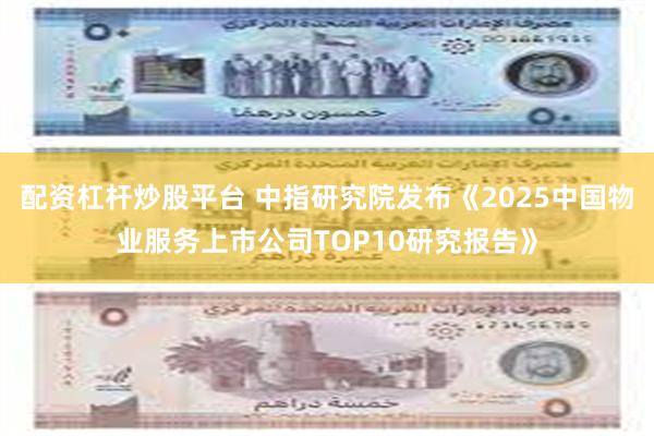 配资杠杆炒股平台 中指研究院发布《2025中国物业服务上市公司TOP10研究报告》