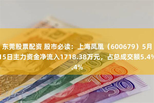东莞股票配资 股市必读：上海凤凰（600679）5月15日主力资金净流入1718.38万元，占总成交额5.4%