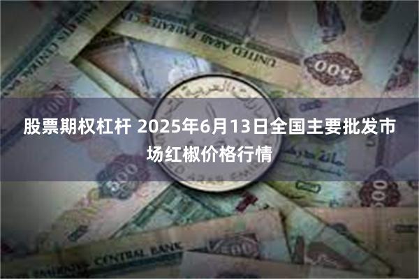 股票期权杠杆 2025年6月13日全国主要批发市场红椒价格行情